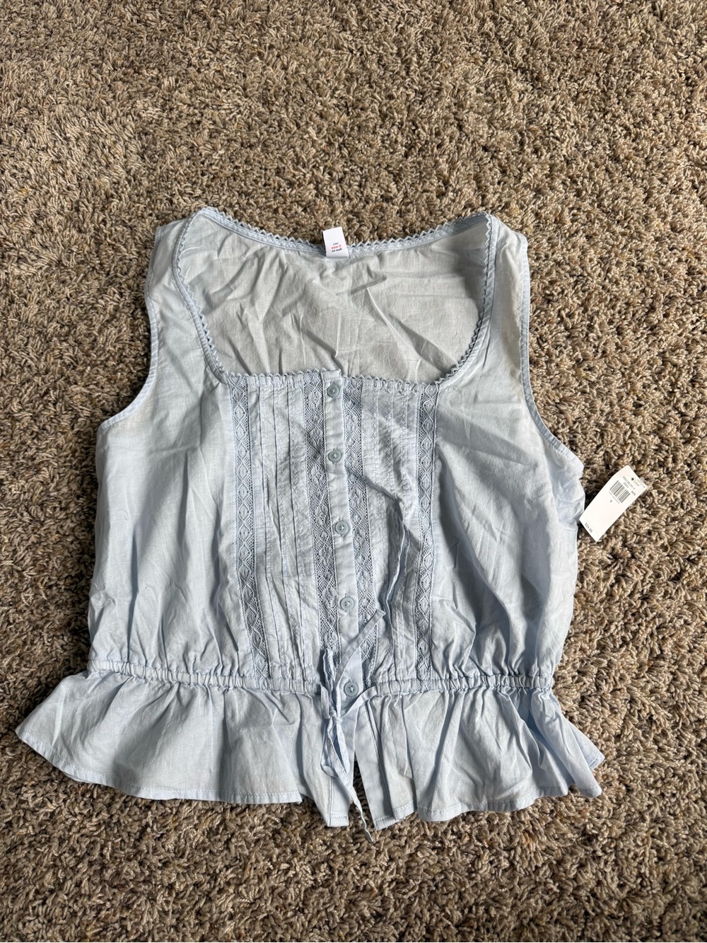 Old Navy Peplum Tank in Blue NWT